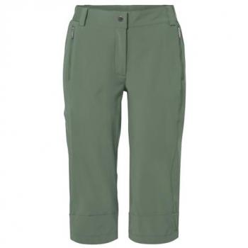 VAUDE Damen Funktionshose Farley Stretch Capri III, olivgrün, Größe 42