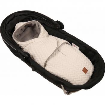 Strickdecke Wrappy in Beige – Superweich