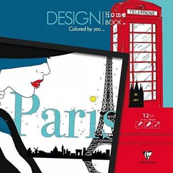 Clairefontaine Step by Step Ciudades para Colorear, 12 hojas, Gris/Blanco