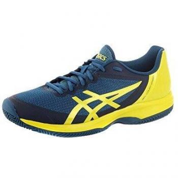 Asics Gel-Court Speed Clay in Porzellanblau, Silberschimmer & Weiß, Größe 42 – Artikel E851N‑1493