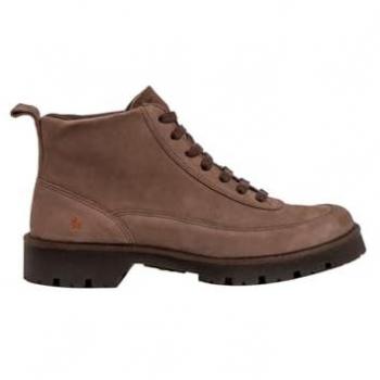 Bottines plates en cuir marron Art unisex
