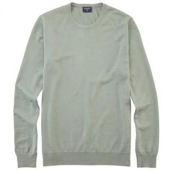 Merino‑Olymp Herrenpulli Grau 100 % Wolle XXL