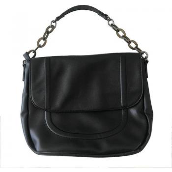 Soft Leather Versatile Black Handbag
