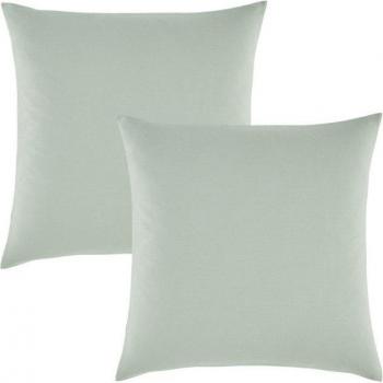 Set doppio di copricuscini Drift, cotone puro lavato 57 filati/cm², tutte le misure – Verde – Copricuscini 63x63 cm x 2