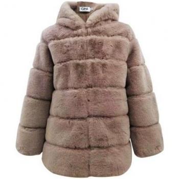 Gini London Pelz-Kapuzenjacke für den Winter