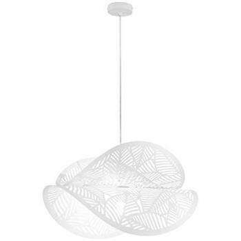 Sospensione RHEI-LEAF in Metallo forato bianco a doppia vela 1xE27 150x60x33 cm