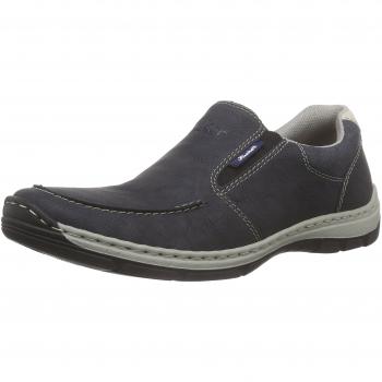 Rieker Herren Slipper 15260, Ozean/Navy/Chalk, 44 EU