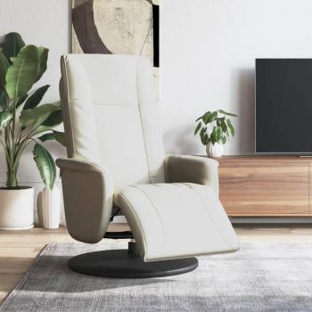Mobilier d’appoint reclinable Vidaxl crème simili cuir