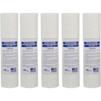 Pieza filtro algodón 5 piezas, para ósmosis inversa, 5 micras, dimensiones 2.5x 10