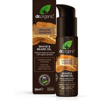 Dr. Organic Aceite para Barba y Afeitado de ginseng orgánico 50 ml