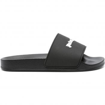 Palm Angels Men's Rubber Slides Black Size 38