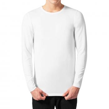 Urban Classics Herren Fitted Stretch L/S Tee Langarmshirt, Weiß (White 00220), XL