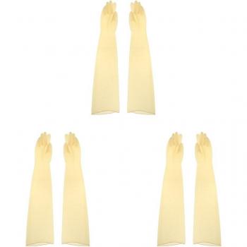 Gants latex résistant aux produits chimiques 70 cm – travail jaune