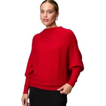 Zero Viskose-Mix Pullover mit Turtleneck in Hellrot, Größe 44