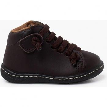Botas de piel lavable para bebé con cordones elásticos