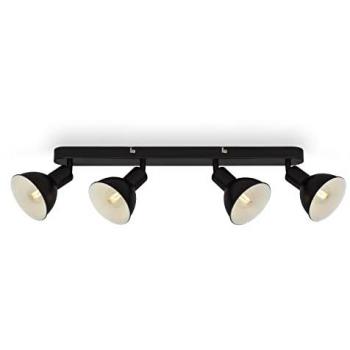 Briloner Retro Deckenlampe, 4-flammig, schwarz-weiß, E14, verstellbar, 2674-045