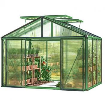 Serre de Jardin GFP 311x235 cm Revêtement Poudre Verte (Modèle GFPV00242)