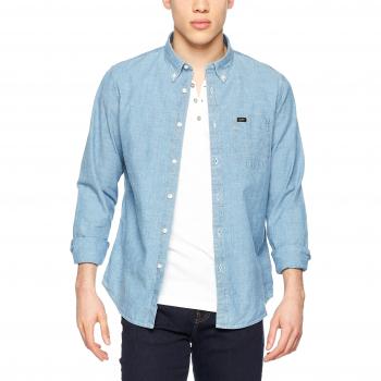 Chemise Casual Lee, Boutonnée Homme, Bleu (Light Blue Qxej), Large