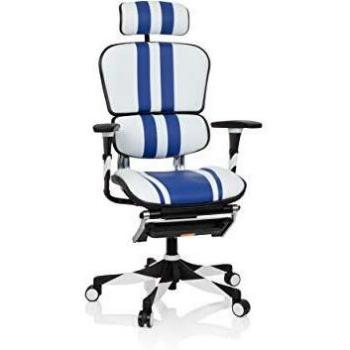 Hjh OFFICE ERGOHUMAN Elite Gamingstuhl Weiß/Blau