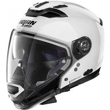 Nolan N70‑2 GT Premium N‑Com Metall‑Weiß S