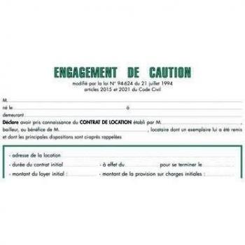Lot de 50 Liasses pour Engagement de caution