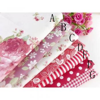 Fat Quarter 50cm x 50cm en coton rouge