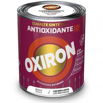 Esmalte sintético metálico antioxidante Oxiron liso brillante blanco 750ml Titan 5809078