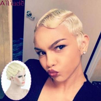 Corte Pixie Pelo Negro Onda Fina