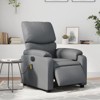 VidaXL Massagesessel Reclinable Grau Kunstleder
