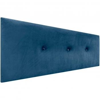 Cabecero Moderno Dhome en Terciopelo Azul 8 cm