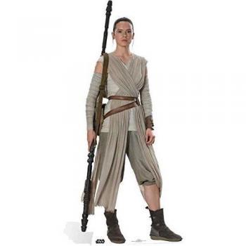 Offizielle Rey-Ausstechfigur Star Wars – Pappe, 188 × 77 × 188 cm