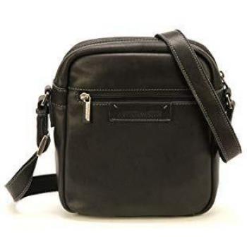 Sacoche bandoulière en cuir noir Arthur & Aston