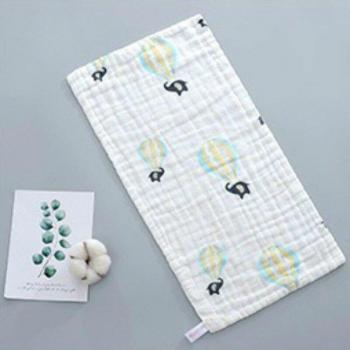Serviette en gaze longue, imprimée, serviette d'alimentation et de lavage pour nouveau-nés