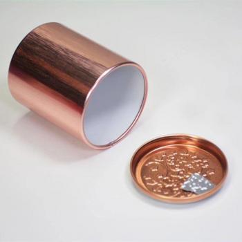 Round Metal Case for Tea and Biscuit Storage