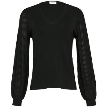 S.Oliver Longpullover mit durchsichtigen Ärmeln