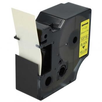 Cassetta Dymo 53718 VHBW: Nastro 24mm Nero/Giallo per Etichettatrice