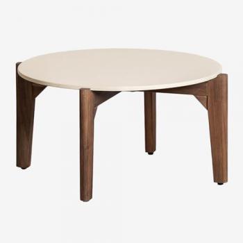 Table Basse Ronde Ø65 cm – Sklum Ciment Acacia Xajul
