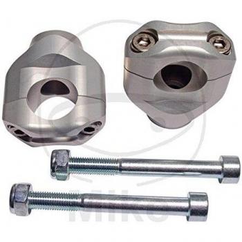 LSL X-bar Pontets guidon Ã24,6, 75mm, silver