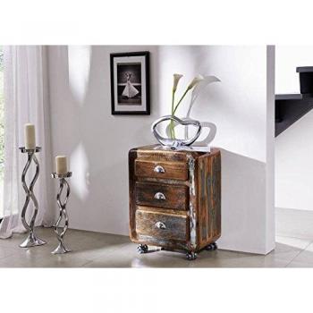 Cassettiera su ruote FREEZY 35 in legno riciclato laccato multicolore 55x38x70