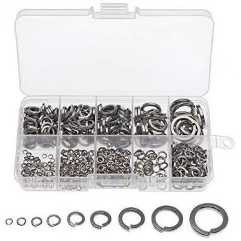 Électrapick 685PCS Rondelle à ressort inox Boulon Écrou M4