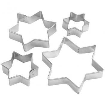 Lot de 4 emporte-pièces de Noël en forme d'étoiles Zenker