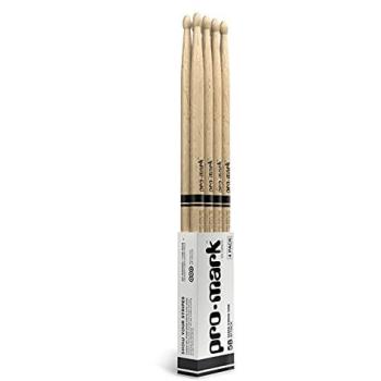 Promark Classic Attack 5B Shira Kashi – Baqueta de Roble con Punta Ovalada, 4 Unidades