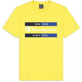 Camiseta amarilla de Manga Corta para hombre Champion