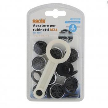 Aeratore kit 9 pezzi M24 ABS – Cleafe, chiave & guarnizioni 59031