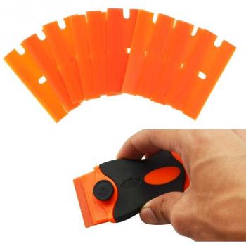 10-Pack Double-Edged Plastic Scraper Blades