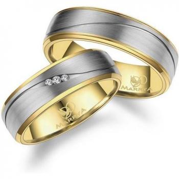 Silber-Gold Titan‑Ring Marrya 52