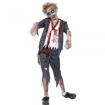 Halloween Zombiekostüm für Schüler, Smiffys, Grau, L