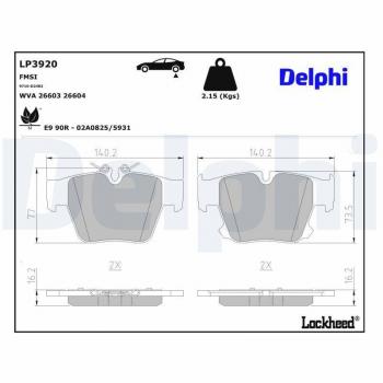 Delphi LP3920 High-Performance Brake Pads