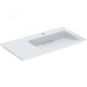 Geberit One lavabo 90 cm, KeraTect blanc, sans trop-plein, trou à droite