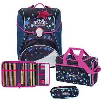 Scout Alpha Schulrucksack‑Komplettset Sweet Stars – 4‑teilig